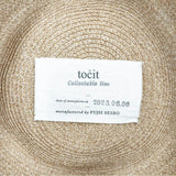 tocit トチエット ペーパーハット 藤井製帽 帽子 ハット ベージュ レディース【中古】6-0425S◎