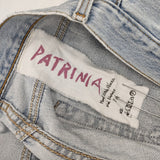 PATRINIA Hand Stitch Woven Wool & Cashmere 5.5H ウール カシミヤ リメイク加工 USA Levi's 501 デニムパンツ ライトブルー レディース パトリニア【中古】6-0525G△