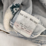 PATRINIA Hand Stitch Woven Wool & Cashmere 5.5H ウール カシミヤ リメイク加工 USA Levi's 501 デニムパンツ ライトブルー レディース パトリニア【中古】6-0525G△