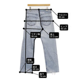 PATRINIA Hand Stitch Woven Wool & Cashmere 5.5H ウール カシミヤ リメイク加工 USA Levi's 501 デニムパンツ ライトブルー レディース パトリニア【中古】6-0525G△