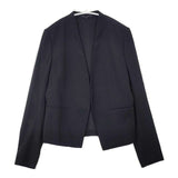 theory LANAI RELAXED サイズ4 ノーカラー テーラードジャケット ブラック レディース セオリー【中古】6-0805M∞