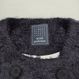 mina perhonen caniche ya2340 サイズ38 モヘヤウール ダブルボタン ノーカラージャケット ネイビー レディース ミナペルホネン【中古】6-0922T♪