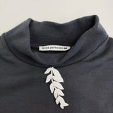 mina perhonen earth piece ハイネックカットソー 定価47300円 ada8031 サイズ36 スウェット 25AW チャコールグレー レディース ミナペルホネン【中古】6-0505T♪