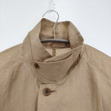 veritecoeur ユニセックス比翼コート short 定価52800円 VC-2718U リネンコットン コート 25SS ベージュ ユニセックス ヴェリテクール【中古】6-0428M♪