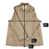 veritecoeur ユニセックス比翼コート short 定価52800円 VC-2718U リネンコットン コート 25SS ベージュ ユニセックス ヴェリテクール【中古】6-0428M♪
