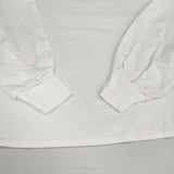 mizuiro-ind コットン 日本製 ギャザースリーブ 長袖Ｔシャツ カットソー ロンＴ ホワイト レディース ミズイロインド【中古】6-0511M△
