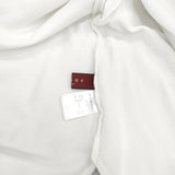 akane 鹿の子 フリル 24168-1290 サイズM～L 半袖Ｔシャツ カットソー ホワイト ブルー レディース アカネ【中古】6-0522S♪