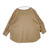 Hands of creation コットン 七分袖 ワイドシルエット 後染め 日本製 サイズF Ｔシャツ カットソー ベージュ レディース ハンズオブクリエイション【中古】6-0511M△