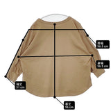 Hands of creation コットン 七分袖 ワイドシルエット 後染め 日本製 サイズF Ｔシャツ カットソー ベージュ レディース ハンズオブクリエイション【中古】6-0511M△