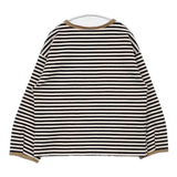 Lene non finito ボーダー アンビデックス 長袖Ｔシャツ カットソー ロンＴ キナリ ブラック レディース レネ ノンフィニート【中古】6-0805M∞