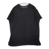 JURGEN LEHL J0102UB612 コットン シアー ボートネック 半袖Ｔシャツ カットソー ブラック レディース ヨーガンレール【中古】6-0511S△