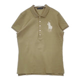 RALPH LAUREN ビーズ刺繍 サイズXL ポロシャツ カーキ レディース ラルフローレン【中古】6-0522S♪