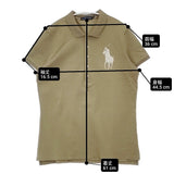 RALPH LAUREN ビーズ刺繍 サイズXL ポロシャツ カーキ レディース ラルフローレン【中古】6-0522S♪
