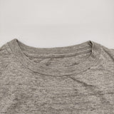 45R/45rpm 無地 クルーネック 半袖Ｔシャツ カットソー ヘザーグレー 杢 レディース フォーティーファイブアールピーエム【中古】6-0514S♪