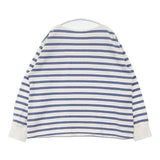 nest Robe ラッセルボーダースクエアトッププルオーバー 定価16500円 01251-1071 長袖Ｔシャツ カットソー ロンＴ 25SS ホワイト ブルー レディース ネストローブ【中古】6-0808M∞