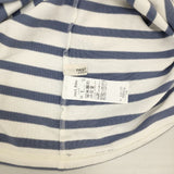 nest Robe ラッセルボーダースクエアトッププルオーバー 定価16500円 01251-1071 長袖Ｔシャツ カットソー ロンＴ 25SS ホワイト ブルー レディース ネストローブ【中古】6-0808M∞
