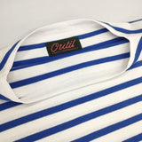 OUTIL コットン ボーダー バスクシャツ サイズ0 フランス製 長袖Ｔシャツ カットソー ロンＴ ホワイト ブルー レディース ウティ【中古】6-0720M∞