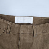 U PHORICA ユーフォリカ U25-01285-23 コットンストレッチ センタープレス デニム パンツ ブラウン系 レディース【中古】6-0808G∞