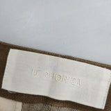 U PHORICA ユーフォリカ U25-01285-23 コットンストレッチ センタープレス デニム パンツ ブラウン系 レディース【中古】6-0808G∞