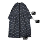 soil 40Sポプリン ドットプリントVネックギャザーワンピース 定価24200円 NSL23522 インド製 コットン ワンピース ブラック レディース ソイル【中古】6-0720M∞