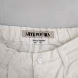 ARTE POVERA 日本製 サイズM デニム2タックイージー デニムパンツ ホワイト レディース アルテポーヴェラ【中古】6-0808G∞