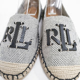 RALPH LAUREN 未使用品 エスパドリーユ サイズ36.5 パンプス ホワイト ブラック レディース ラルフローレン【中古】6-0511M◎