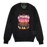tricot COMME des GARCONS ケーキ ドーナツ ジャガード セーター ニット 19SS AD2018 ブラック レディース トリココムデギャルソン【中古】6-0613M∞