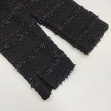 ELISA リネン混 スパンコール クルーネック 日本製 サイズ2 カーディガン ブラック レディース エリザ【中古】6-0511M△