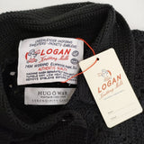 HUG O WaR 新品 LOGAN別注 スクエアクロシェカーディガン 定価25300円 HG-L983 ニット カーディガン 26SS ブラック レディース ハグオーワー【中古】6-0505M♪