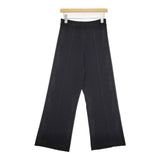 cloth&cross Hug O War センタータックワイドニットパンツ 定価23980円 パンツ ブラック レディース クロス＆クロス ハグオーワー【中古】6-0613G∞