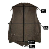 45R/45rpm リネンVEST 定価49500円 ベスト ブラウン レディース フォーティーファイブアールピーエム【中古】6-0613M∞