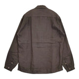 45R/45rpm リネン908サファリSHIRT サイズ2 オープンカラー 長袖シャツ ブラウン レディース フォーティーファイブアールピーエム【中古】6-0612M♪