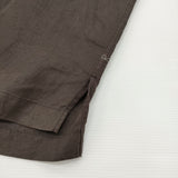 45R/45rpm リネン908サファリSHIRT サイズ2 オープンカラー 長袖シャツ ブラウン レディース フォーティーファイブアールピーエム【中古】6-0612M♪