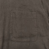 45R/45rpm リネン908サファリSHIRT サイズ2 オープンカラー 長袖シャツ ブラウン レディース フォーティーファイブアールピーエム【中古】6-0612M♪