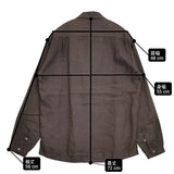 45R/45rpm リネン908サファリSHIRT サイズ2 オープンカラー 長袖シャツ ブラウン レディース フォーティーファイブアールピーエム【中古】6-0612M♪