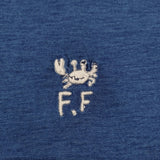 45R/45rpm カニ刺繍 海ものがたり サイズ2 半袖Ｔシャツ カットソー ブルー レディース フォーティーファイブアールピーエム【中古】6-0514S♪