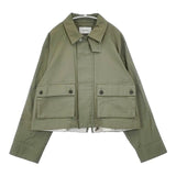 Johnbull スラブバックサテンブルゾン 定価28600円 JL241L01 ミリタリージャケット カーキ レディース ジョンブル【中古】6-0808M∞