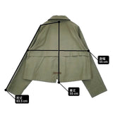 Johnbull スラブバックサテンブルゾン 定価28600円 JL241L01 ミリタリージャケット カーキ レディース ジョンブル【中古】6-0808M∞