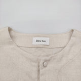 Libra Cue リネンミックスコンビネゾン LBFNC0323001 オールインワン ツナギ アイボリー キナリ レディース リブラキュー【中古】6-0514S♪