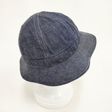 YAECA LIKE WEAR US NAVY ハット SMALL インディゴ 定価10450円 帽子 23902 コットンリネン ハット ネイビー レディース ヤエカ【中古】6-0425M◎