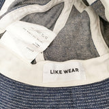 YAECA LIKE WEAR US NAVY ハット SMALL インディゴ 定価10450円 帽子 23902 コットンリネン ハット ネイビー レディース ヤエカ【中古】6-0425M◎