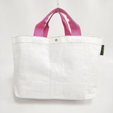 Herve Chapelier マルシェバッグ M 2012PP トートバッグ ホワイト ピンク ブラン レディース エルベ・シャプリエ【中古】6-0705G∞