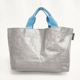 Herve Chapelier マルシェバッグ M 2012PP トートバッグ シルバー ブルー グリ レディース エルベ・シャプリエ【中古】6-0705G∞
