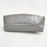 Herve Chapelier マルシェバッグ M 2012PP トートバッグ シルバー ブルー グリ レディース エルベ・シャプリエ【中古】6-0705G∞