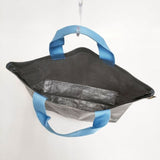 Herve Chapelier マルシェバッグ M 2012PP トートバッグ シルバー ブルー グリ レディース エルベ・シャプリエ【中古】6-0705G∞