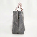 Herve Chapelier マルシェバッグ M 2012PP トートバッグ グレー ピンク ドラジェ レディース エルベ・シャプリエ【中古】6-0705G∞