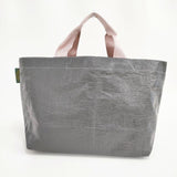 Herve Chapelier マルシェバッグ M 2012PP トートバッグ グレー ピンク ドラジェ レディース エルベ・シャプリエ【中古】6-0705G∞