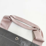 Herve Chapelier マルシェバッグ M 2012PP トートバッグ グレー ピンク ドラジェ レディース エルベ・シャプリエ【中古】6-0705G∞