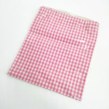 TEMBEA 巾着 GINGHAM ギンガムチェック PVC トートバッグ ピンク ホワイト レディース テンベア【中古】6-0705G∞