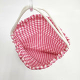 TEMBEA 巾着 GINGHAM ギンガムチェック PVC トートバッグ ピンク ホワイト レディース テンベア【中古】6-0705G∞